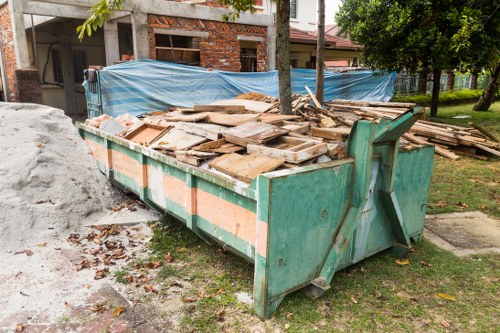 Recycling center in Central London processing materials