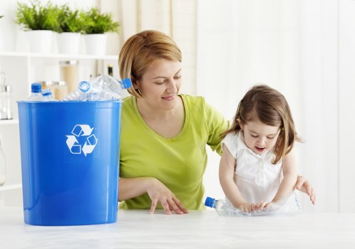 Recycling bins and office waste segregation