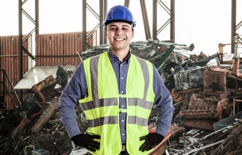 Waste collection trucks operating in Central London